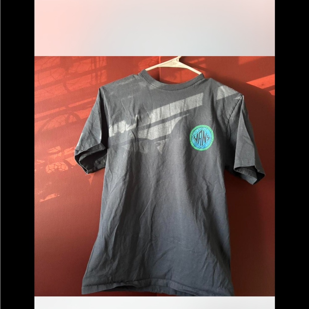 Vans Gray Short Sleeve Tee with Blue Logo
